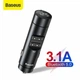 ФМ модулятор BASEUS Energy Column Car Wireless MP3 charger |2USB, 3.1A, 18W QC|. Black - изображение 2