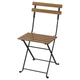 Садовий стілець IKEA (ІКЕА) TARNO складаний Чорний/Світло-коричневий 900.954.28 - зображення 1