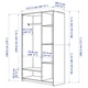 Гардероб IKEA BRIMNES с 3 дверцами 117x190 см белый (404.079.22) - зображення 7