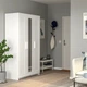 Гардероб IKEA BRIMNES с 3 дверцами 117x190 см белый (404.079.22) - зображення 10