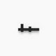 Вешалка настенная деревянная на 2 крючка Pab.objects Fence x2 old Черная 19см (pab0042) - изображение 1