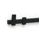 Вешалка настенная деревянная на 3 крючка Pab.objects Fence x3 Черный 31см (pab0014) - изображение 4