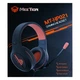 Наушники игровые MeeTion Gaming Backlit MT-HP021 LED подсветка Black-Orange - изображение 3