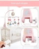 Музыкальный мобиль на кроватку Baby Bell Moon 3 в 1 с ночником, проектором и пультом управления розовый - изображение 5