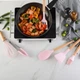 Силіконовий кухонний набір приладдя Kitchen Set 12 предметів (дерево+силікон) рожевий - зображення 6