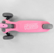 Самокат трехколесный Best Scooter складной алюминиевый руль, 3 колеса PU со светом Pink (102029) - изображение 7