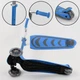 Самокат трехколесный Best Scooter складной алюминиевый руль, 4 колеса PU со светом Blue (102319) - изображение 3