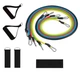 Универсальный набор эспандеров Бубновского Power Bands для упражнений 5 штук трубчатых резиновых жгутов с чехлом (2436521) - изображение 3