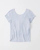 Футболка Abercrombie & Fitch AF6065W M Блакитний - зображення 2