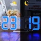 Электронные LED часы с будильником и термометром Caixing CX-2218 - Синий - изображение 4