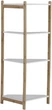 Етажерка Axentia кутова 4-ярусна бамбукова з полицями МДФ 34x99x34 см (133090) - зображення 3