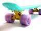 Скейтборд Пенни борд Penny Board 22" Pastel Series Turquoise Бирюзовый Светящиеся колеса - изображение 4