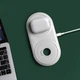 Бездротове зарядний пристрій Baseus Planet 2in1 cable Winder+Wireless Charger (Wireless Charging Quick Charger 12V/2A + USB Type-C 3A 1m) White (WXPL-B02) - зображення 4