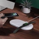 Бездротове зарядний пристрій Baseus Planet 2in1 cable Winder+Wireless Charger (Wireless Charging Quick Charger 12V/2A + USB Type-C 3A 1m) White (WXPL-B02) - зображення 7