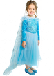 Платье Эльзы с длинными велюровыми рукавами 8 лет (128 см) 3226-light blue голубой цвет - изображение 1