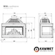 Каминная топка KAWMET W16 с левым стеклом, без рамы - 14,7 кВт - изображение 5