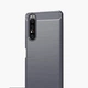 Чохол Lenuo Carbon Fiber для Sony Xperia 1 II Gray - зображення 2