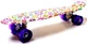 Скейтборд Пенни борд Penny Board 22" VIOLET FLOWERS Цветы Светящиеся колеса - изображение 3