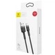 Дата кабель Baseus Cafule USB to Lightning 2.4A (0.5m) (CALKLF-A) Серый / Черный - изображение 5