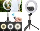 Монопод для селфи с кольцевой LED лампой Selfie stick L07 7332 на складной на треноге с Bluetooth пультом - изображение 2