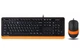 Комплект дротовий A4Tech F1010 USB Black/Orange (4711421943093) - изображение 1