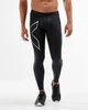 Мужские компрессионные тайтсы 2XU, Compression Tights, XL, черный/серебристый логотип - изображение 3