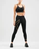 Женские компрессионные тайтсы 2XU, MCS Run Comp Tights, S, черный/золотой отражающий логотип - изображение 1