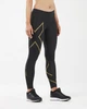Женские компрессионные тайтсы 2XU, MCS Run Comp Tights, S, черный/золотой отражающий логотип - изображение 3
