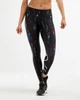 Женские компрессионные тайтсы 2XU, Print Mid-Rise Comp Tights, XS, цветной принт/белый логотип - изображение 1
