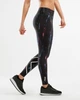 Женские компрессионные тайтсы 2XU, Print Mid-Rise Comp Tights, XS, цветной принт/белый логотип - изображение 3