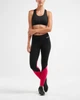 Женские компрессионные тайтсы 2XU, Fitness Stride Comp Tights, L, черный/фуксия красный - изображение 3