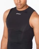Мужская компрессионная майка 2XU, Core Compression Sleeveless Top, S, черный/серебристый логотип - изображение 6