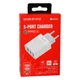 Сетевое зарядное (СЗУ) Устройство Borofone BA40A QC3.0 3USB Белый - изображение 5