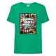 Футболка детская GTA 002 (Grand Theft Auto) зеленая (GTA grn 002) 116 см - изображение 1