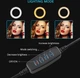 Кольцевая лампа светодиодное LED кольцо без крепления телефона, питание USB, диаметр 20 см - изображение 3