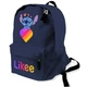 Рюкзак детский Лайк Стич (Likee Stitch) (9263-1596) 17 л Темно-синий - изображение 5