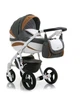 Дитяча коляска 2в1 Adamex Barletta New B-9 універсальна для новонароджених і до 3-х років сіра з коричневим - зображення 4