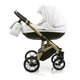 Дитяча коляска 2в1 Mioobaby ZOOM Royal Edition White/Gold універсальна для новонароджених і до 3-х років біла з золотим - зображення 2