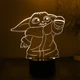 Настольный светильник-ночник Малыш Йода настольная 3D Лампа Little Yoda 16 Цветов Мандалорец (12897) - зображення 2