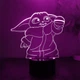 Настольный светильник-ночник Малыш Йода настольная 3D Лампа Little Yoda 16 Цветов Мандалорец (12897) - зображення 6