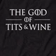 Футболка GoT "God of tits and wine" мужская, Черный, XS, английский - изображение 4