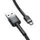 USB кабель Micro USB разъем BASEUS Сafule Series (0.5m, 2.4A, 480 Mbps) . Black - изображение 6