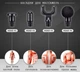 Портативный ручной массажер пистолет Массажер Fascial Gun KH-320 для спины и всего тела мышечный массажер с 4 насадками, Черный - изображение 4