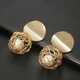 Сережки жіночі (біжутерія) Oxa круглі (2709) gold - изображение 2