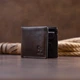 Суворе портмоне в гладкій шкірі на магнітах GRANDE PELLE 11307 Коричневе - зображення 7