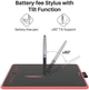 Графічний планшет Huion Inspiroy Ink H320M New 2 в 1 + чохол (коралово-червоний) - зображення 7