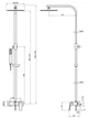 Душова система TOPAZ LEXI TL 21702-H57-BL із верхнім душем латунь чорна 000020241 - зображення 5