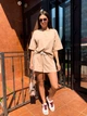 Костюм жіночий футболка з шортами K&ML XS - M (42 - 46) Бежевий ( 562 - 02) - зображення 1