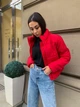 Зимова жіноча куртка дута коротка К&ML 0010 M-L (46-48) Червоний ( 0010 - 01) - зображення 3