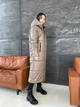Зимнее пальто оверсайз из эко кожи K&ML 04 ( 42-48) Какао 04 - 02 - изображение 3